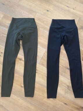 CRZ YOGA Olive Green & Black High-Waist Leggings Duo 2 pairs!